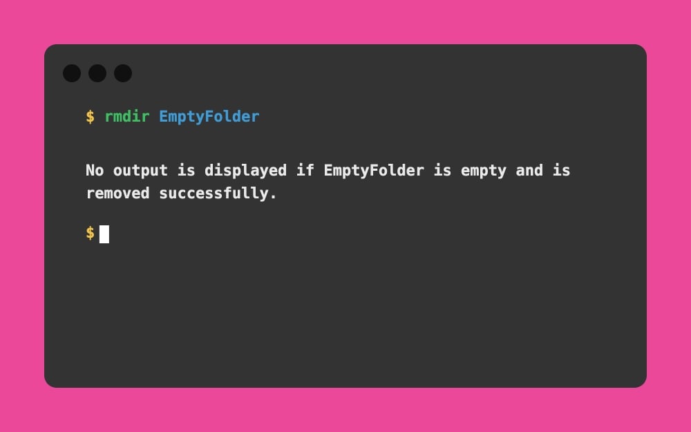 Mac Terminal - rmdir EmptyFolder