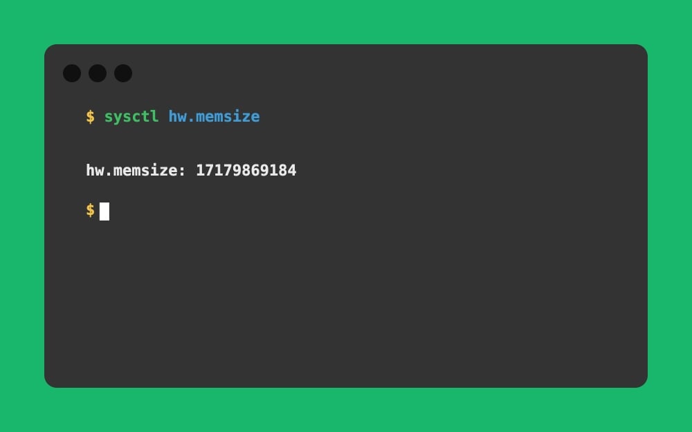 Mac Terminal - sysctl hw.memsize