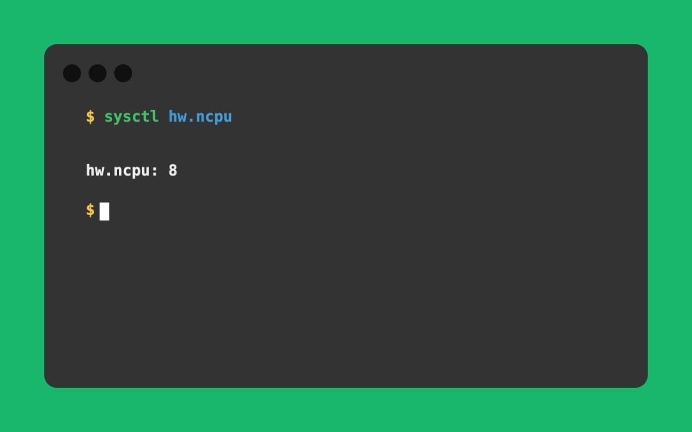 Mac Terminal - sysctl hw.ncpu