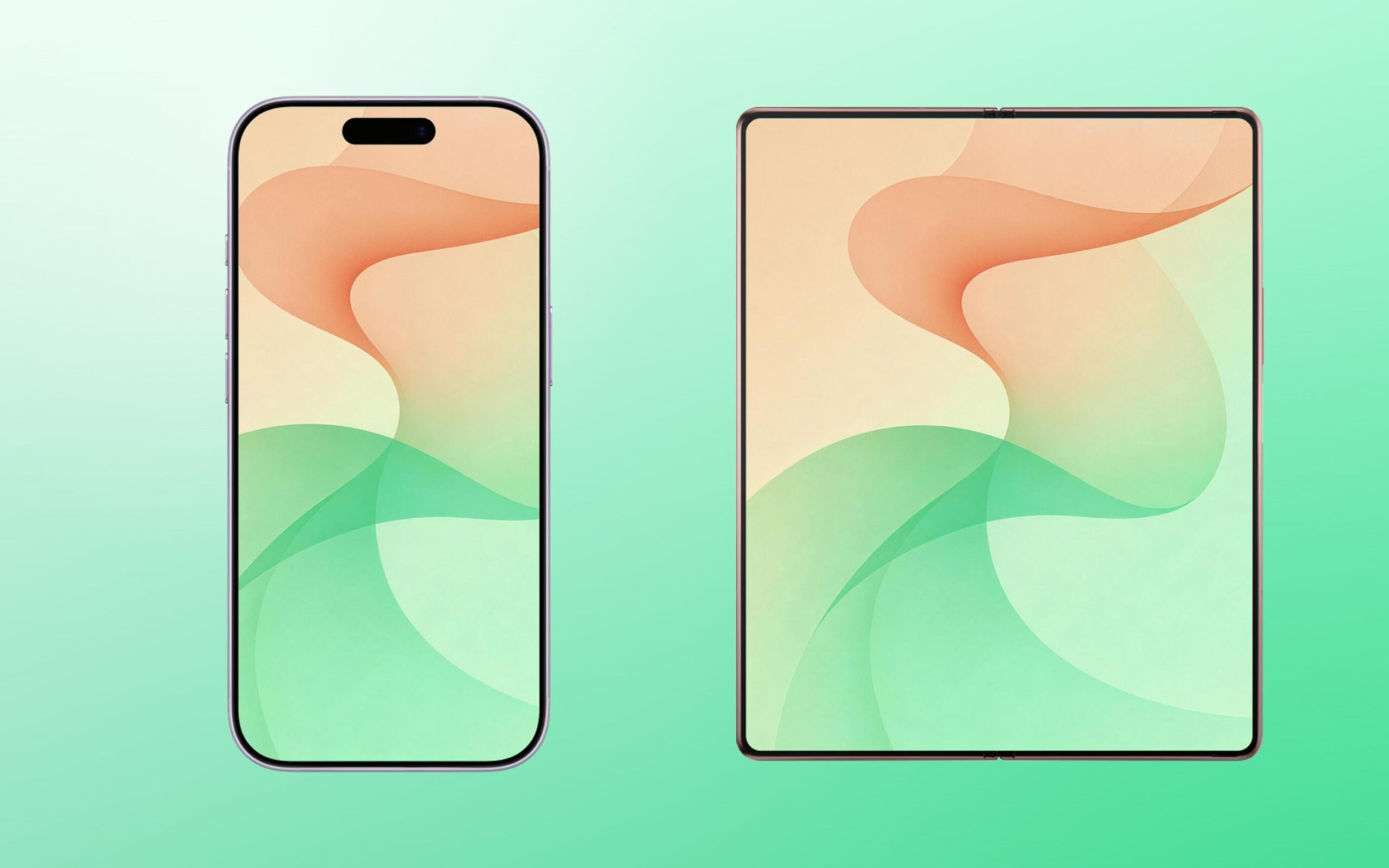 Mint Wallpaper PREVIEW ON iPhone + Galaxy Fold