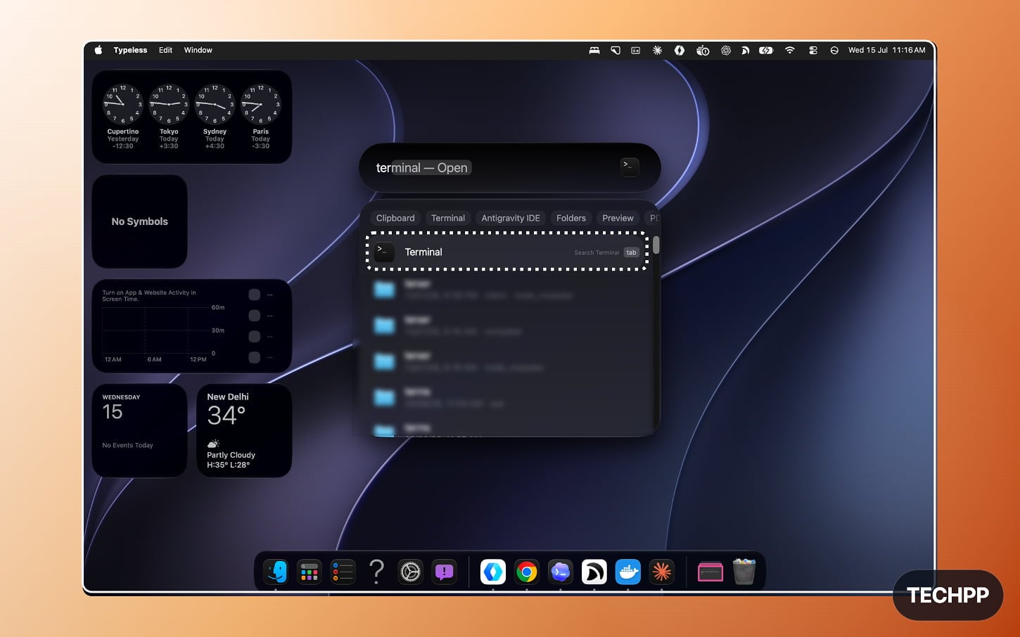 Open terminal on mac