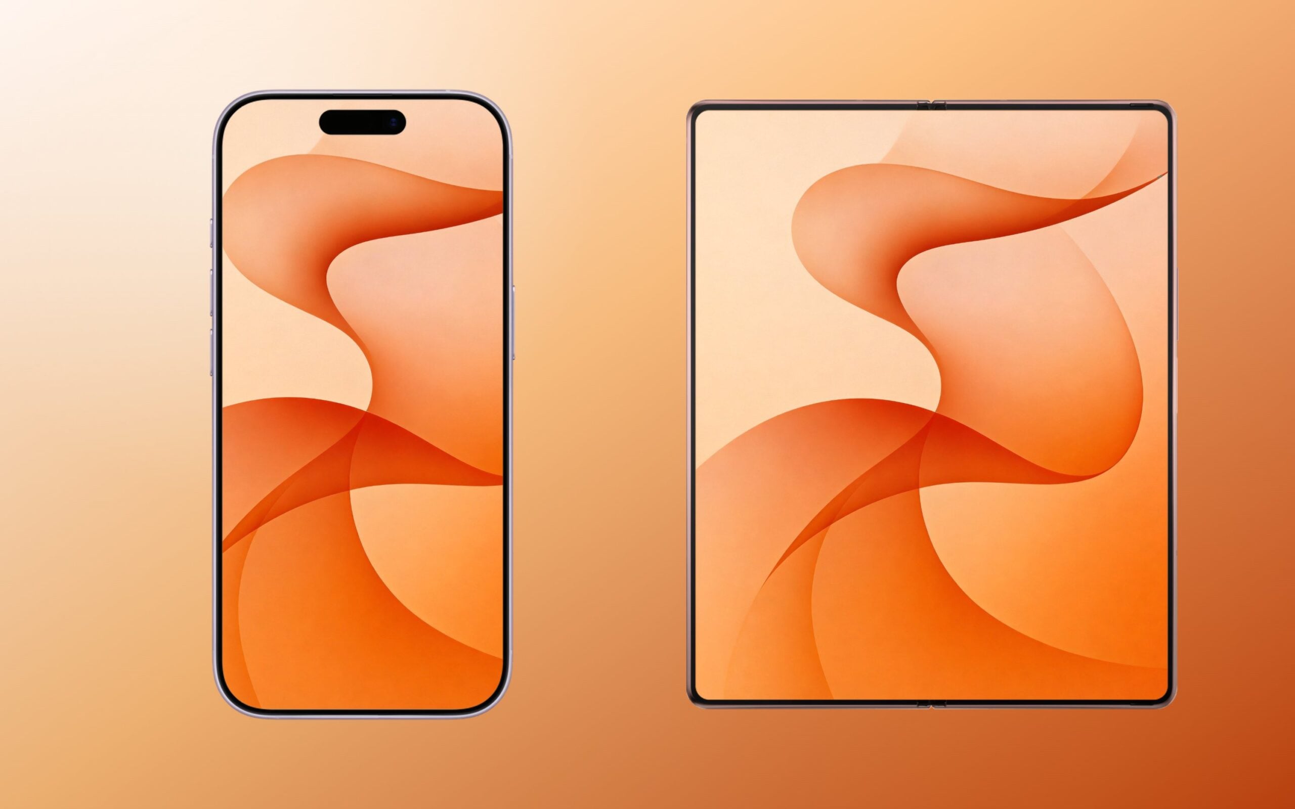 Orange Wallpaper PREVIEW ON iPhone + Galaxy Fold