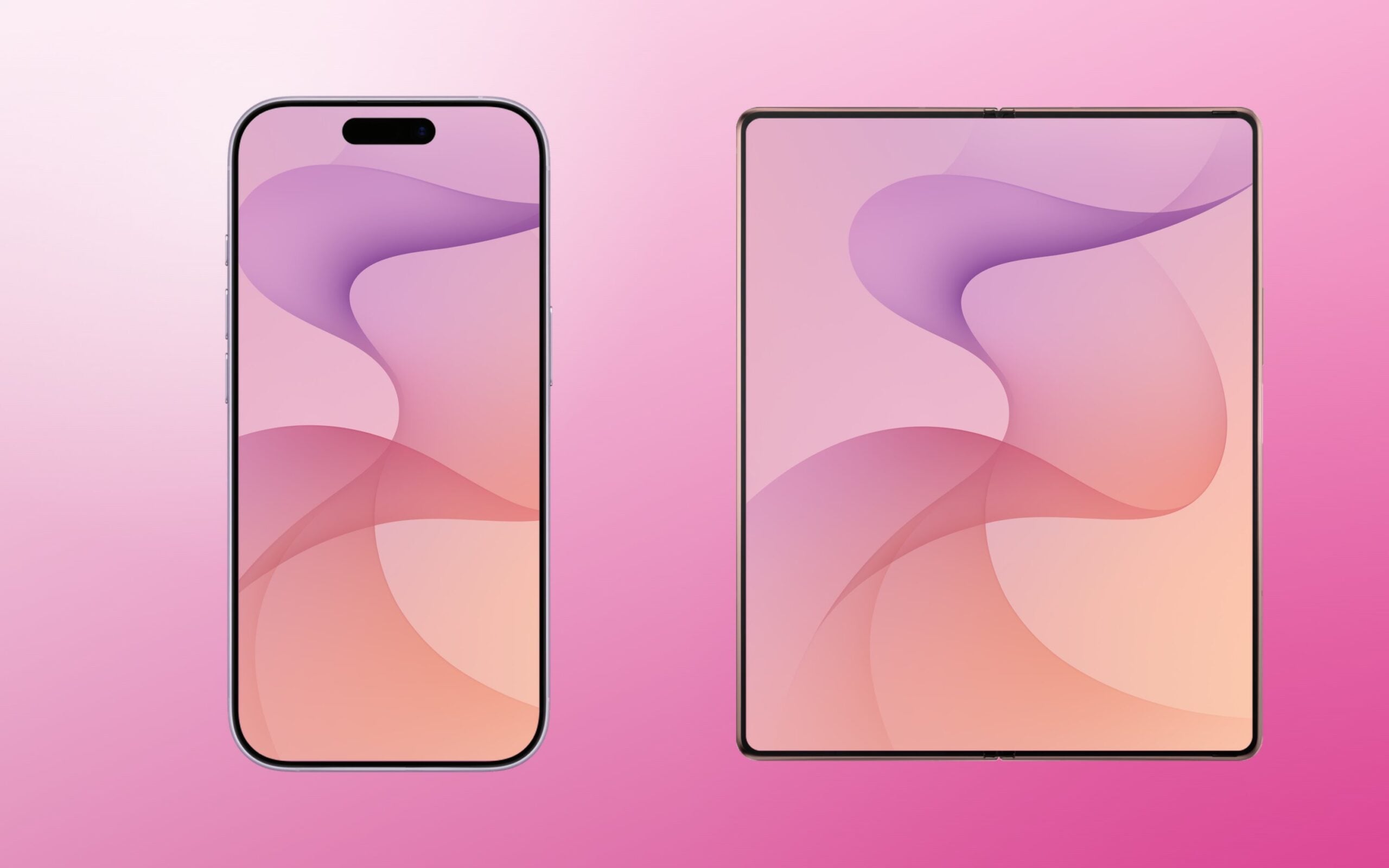 Pink Wallpaper PREVIEW ON iPhone + Galaxy Fold