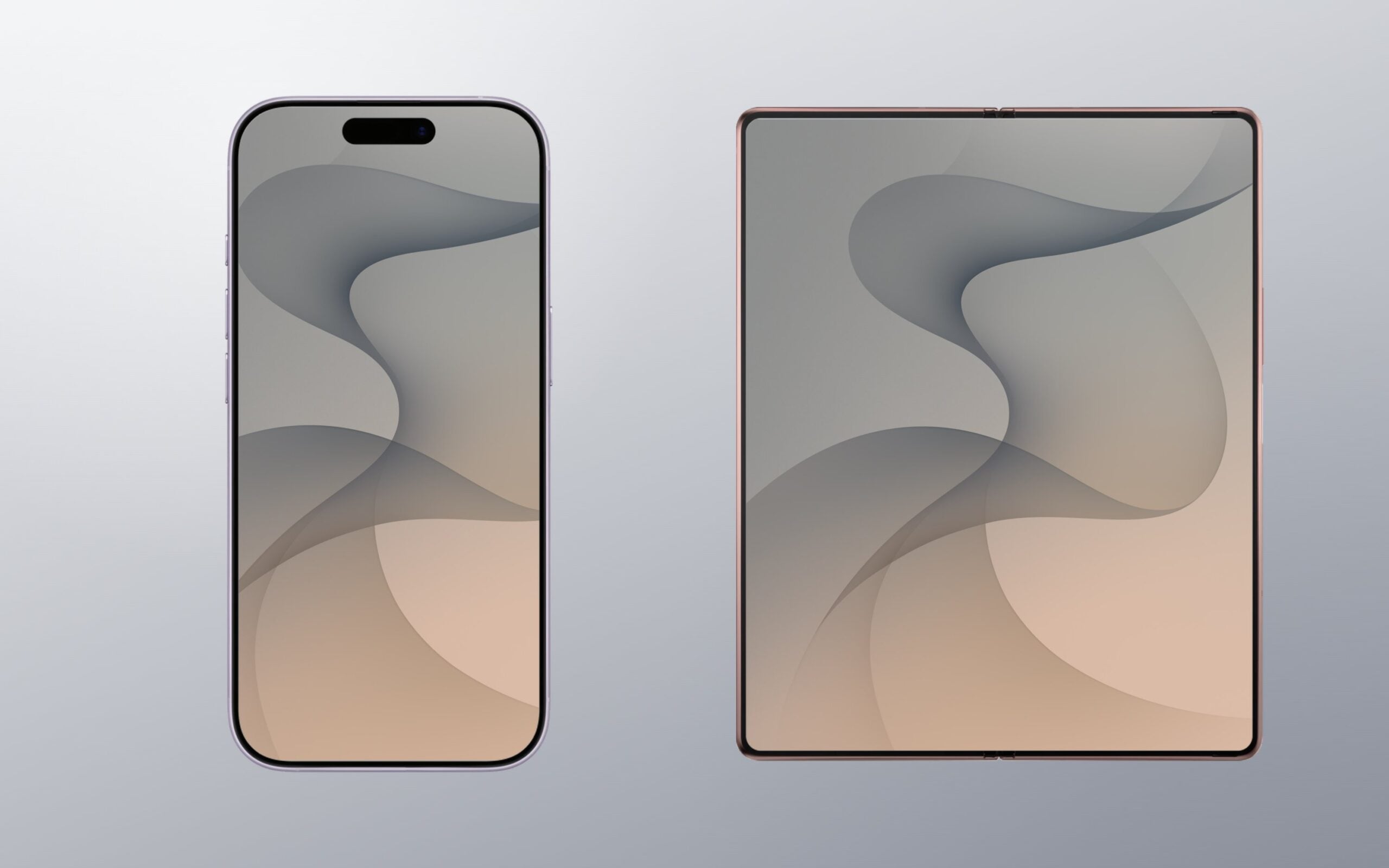 Sandy Beige Wallpaper PREVIEW ON iPhone + Galaxy Fold